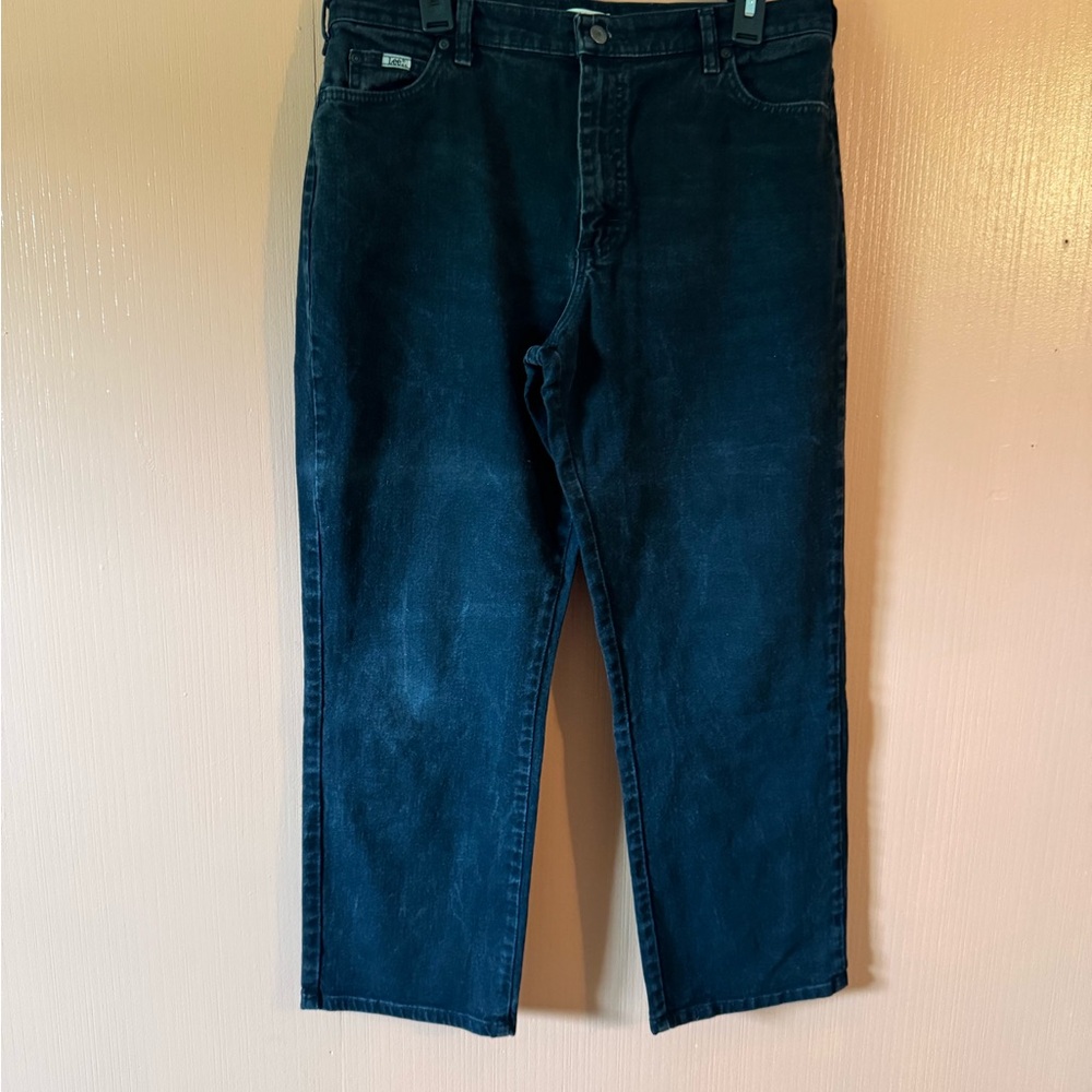 Lee Relaxed Straight-Leg Black Jeans Women’s Size 14S (Short)